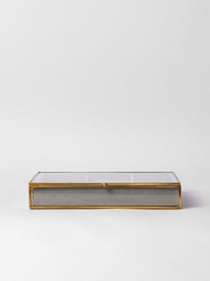 AH Glass & Metal Jewellery Box