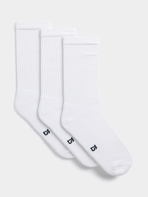 TS Adult Multisport 3 Pack White Socks