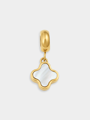 Tempo Jewellery Gold Plated Mother Of Pearl Clover Charm