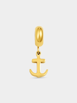Tempo Jewellery Gold Plated Stainless Steel Anchor Charm