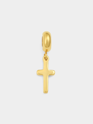 Tempo Jewellery Gold Plated Stainless Steel Cross Charm