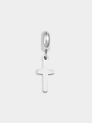 Tempo Jewellery Silver Plated Stainless Steel Cross Charm