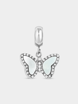 Tempo Jewellery Silver Plated Mother Of Pearl Butterfly Charm