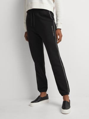 Women's Scotch & Soda Black Core Flatlock Relaxed Jogger