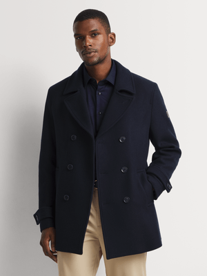 Fabiani Men's Navy Pea Coat