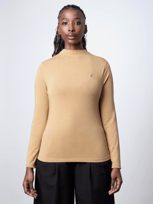 Women's Polo Beige  Alice Ls Second Skin T-shirt