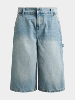 Jet Teen Boys Mid Wash Carpenter Denim Jorts
