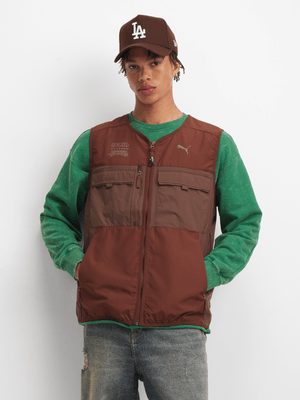 Puma x TMNT Men's PumaTech Brown Cargo Gilet