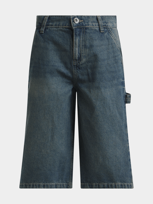 Jet Teen Boys Dark Wash Carpenter Denim Jorts