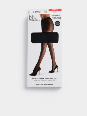Jet Women's Black Nylon Pantihose