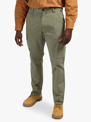 Men's Plus Jeep Green Bolt Fixed Waist Twill Cargo Pants