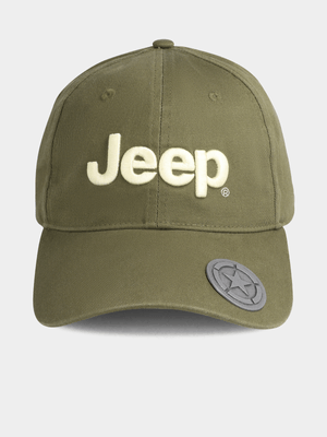 Jeep Bottle Opener Cap - Olive