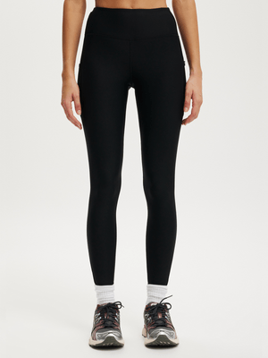 Women's Cotton On Black Active Fleece Lined Outdoor Full Length Tights