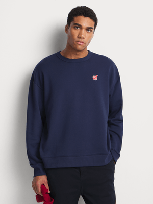 Men's Scotch & Soda Navy Core The Free Spirit Peace B Sweater
