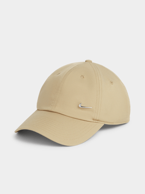 Nike Unisex Dri-Fit Club Metal Swoosh Beige Cap