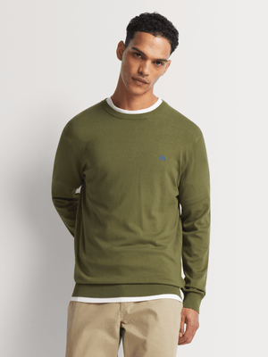 Men's Scotch & Soda Green Essential Pullover Crewneck Sweater