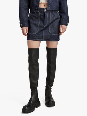 G-Star Women's Carpenter Mini Blue Denim Shirt