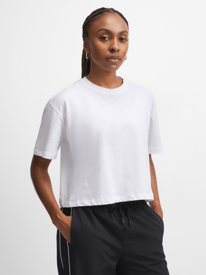 Women's APX Boxy White Tee