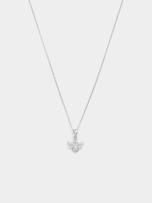 Sterling Silver Cubic Zirconia Bee Pendant
