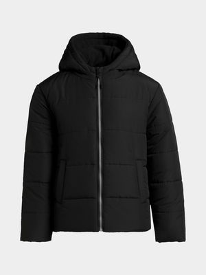 Exact Older Boy's Black Puffer Jacket