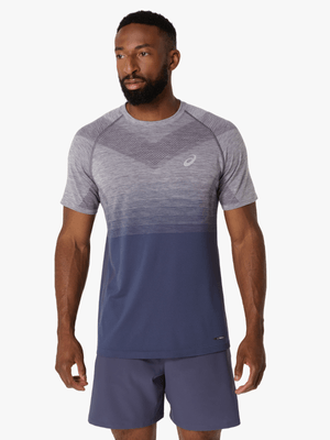 Asics Mens Seamless Lavender Grey Tee