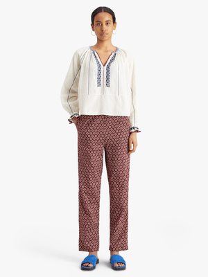 Women's Scotch & Soda Cream Top With Embroidery Details