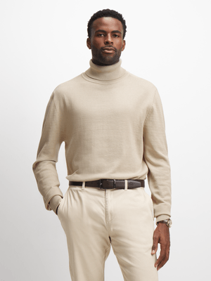 Exact Men's Natural Poloneck Top
