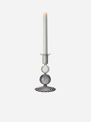 Dinner Glass Candle Holder Ombre Blue 16.5cm