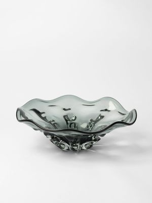 Bowl Hand Blown Spikey Glass 13 x 36cm