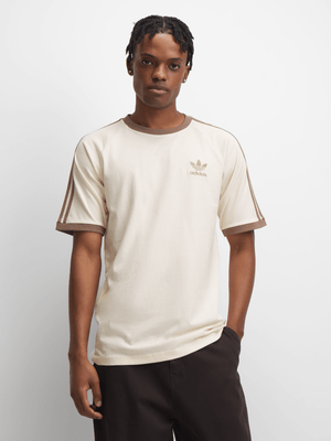 adidas Originals Men's 3-Stripes Off-White T-Shirt