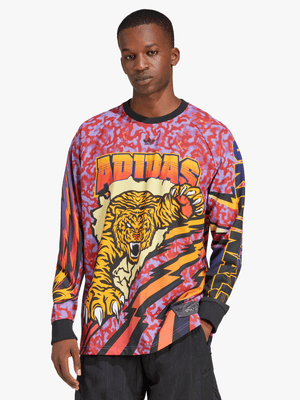 adidas Originals Men's Adilenium Season 3 Multicolour Long-Sleeve T-Shirt