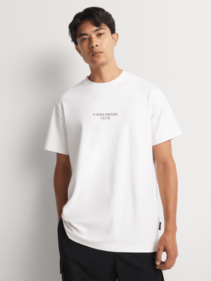 Union-DNM Men's The Denim Club Graphic Off White T-Shirt