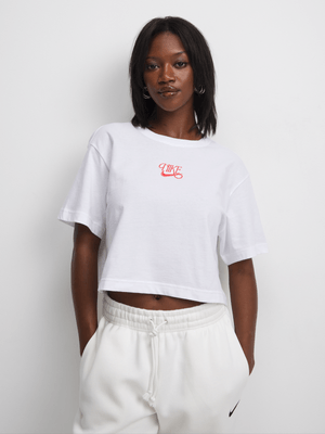 Nike Women's Nsw White Cropped T-Shirt