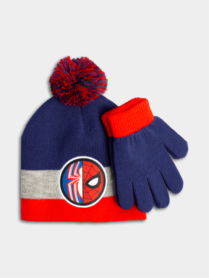 Spider-Man Red Beanie & Glove Set