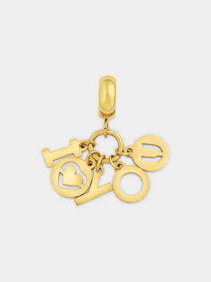 Tempo Jewellery Silver Plated “I HEART U” Discs Charm
