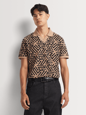 Men's Markham Revere Geo Design Camel/Black Golfer