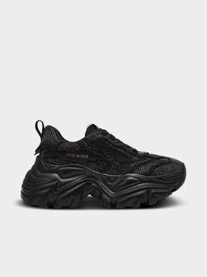 Women's Steve Madden Black Ripples Athletic Sneakers