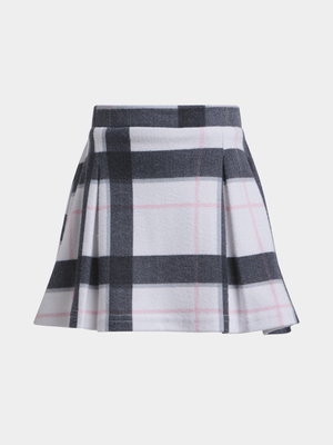 Exact Younger Girl's Black & White Pleated Check Skirt