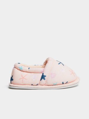 Exact Older Girl's Pink Shell Slippers