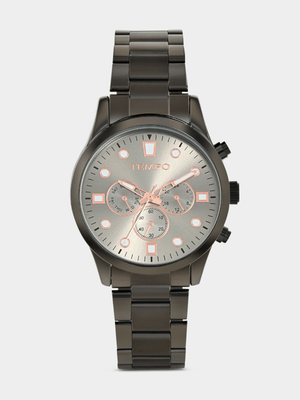 Tempo Gunmetal Plated Gunmetal Dial Bracelet Watch
