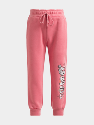 Jet Younger Girls Pink Good Vibes Active Pants