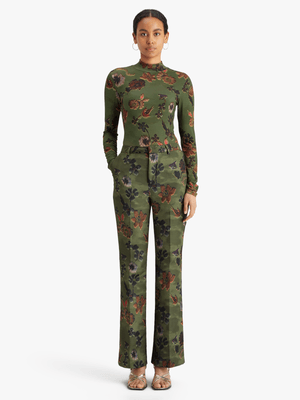 Women's Scotch & Soda Green Violet Poetry Tapestry Kick Pants