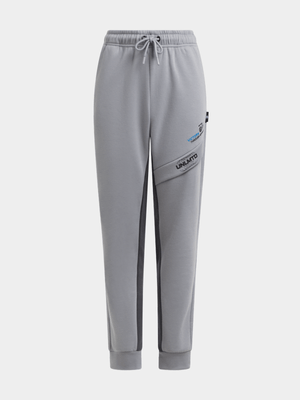 TS Boys Victory Through Effort Colourblock Grey Jogger