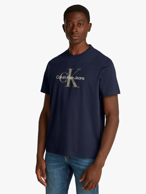 Men's Calvin Klein Navy Hero Monogram T-Shirt