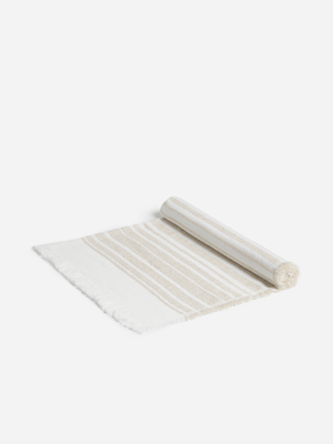 Jet Home Taupe Stripe Throw