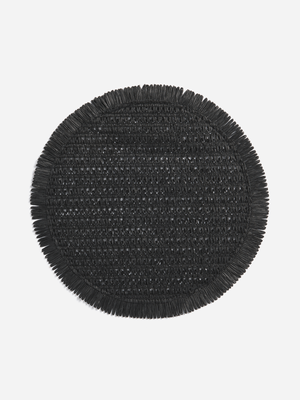 Jet Home Black Straw Place Mat