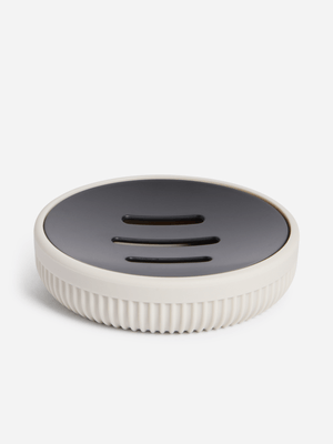 Jet Home Stone Ribbed Soap Dish