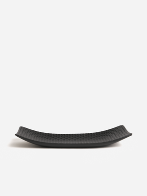 Jet Home Black Hammered Tray Medium