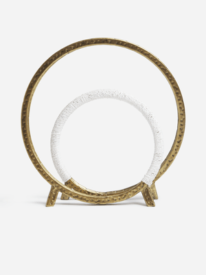 Jet Home Gold/White Plinth Ornament