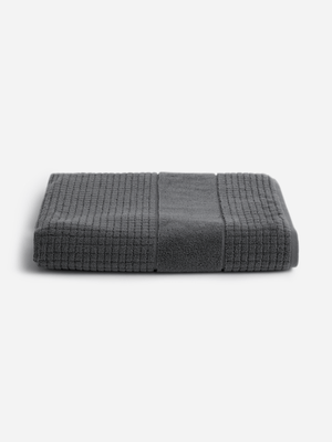 Jet Home Charcoal Jacquared Bath Sheet